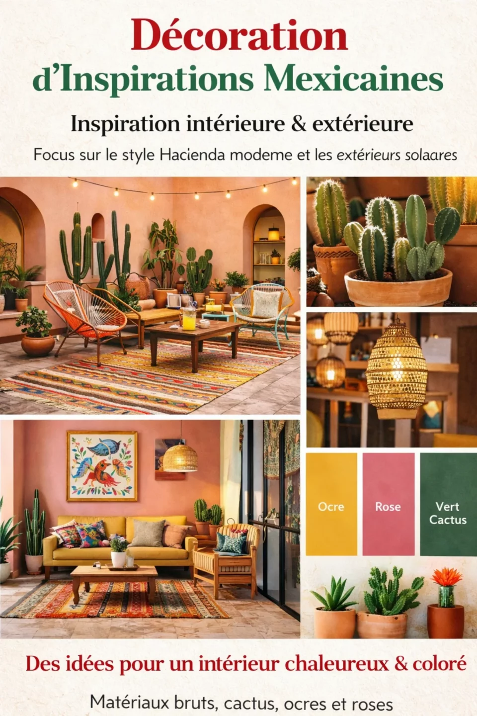 decoration inspirations mexicaines style hacienda cactus (1) decoration inspirations mexicaines style hacienda cactus (1)