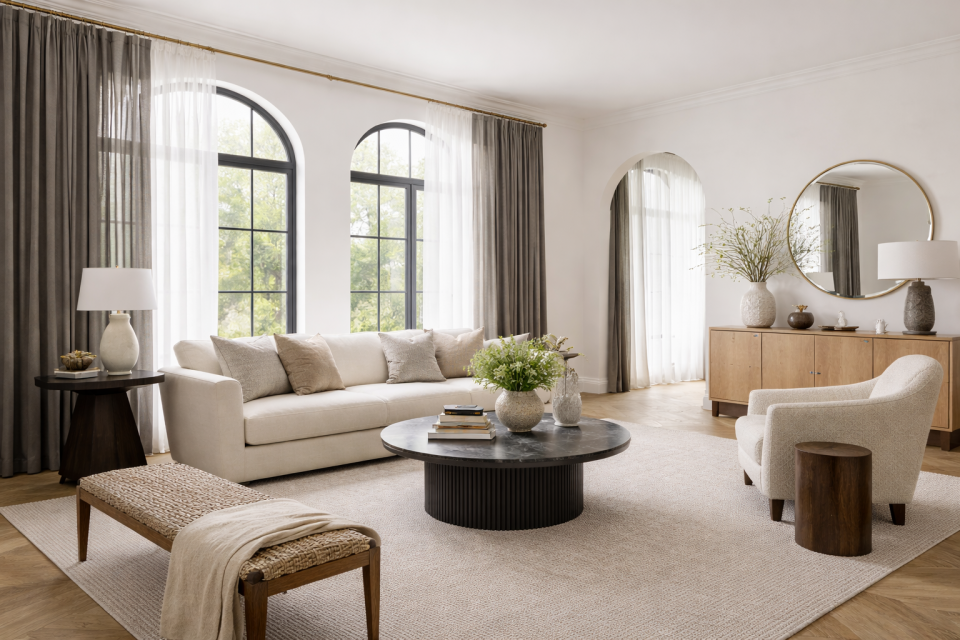 Sélection de matières et tissus pour rideaux, conseils décoration intérieure