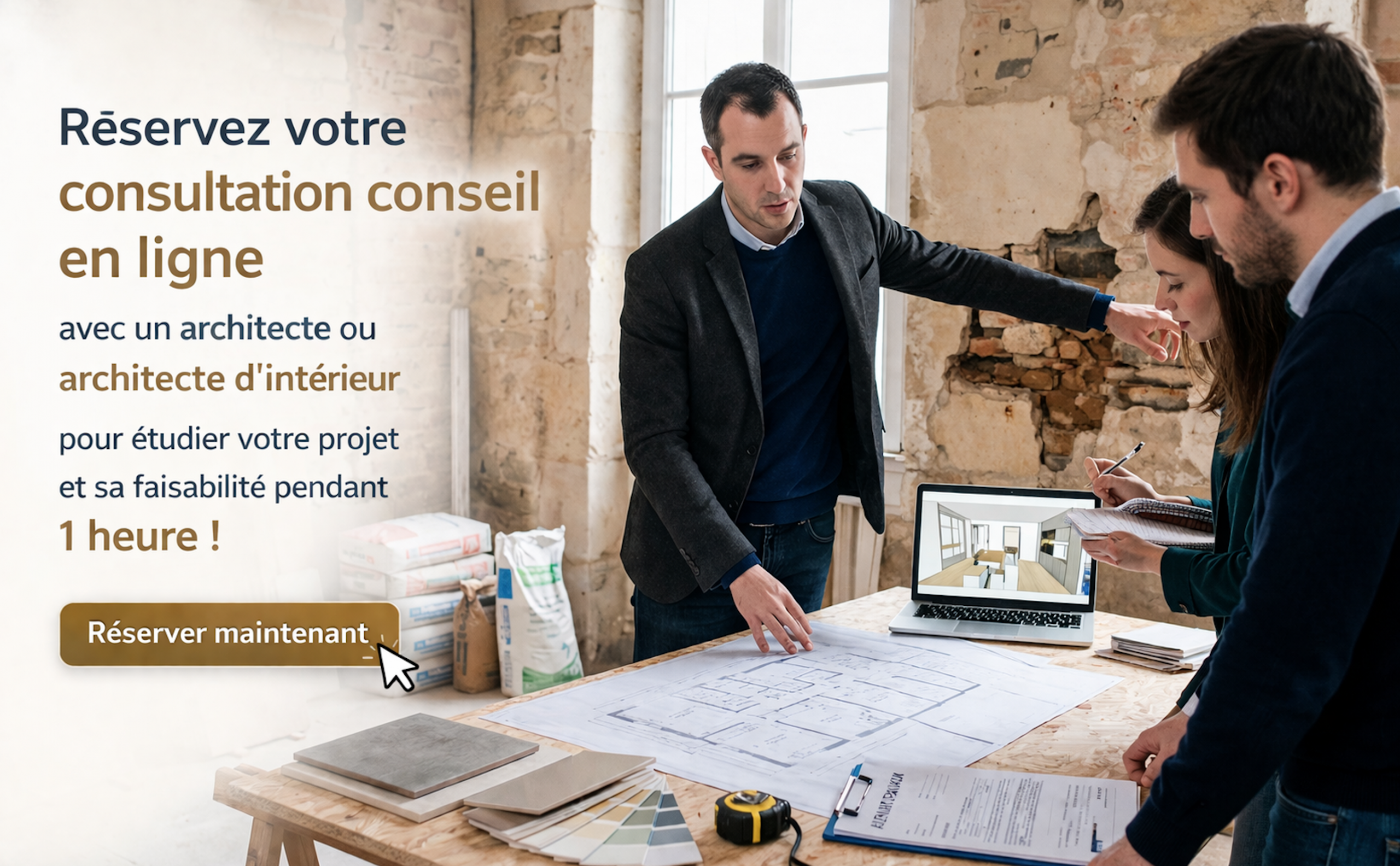 Réservez une consultation conseil avec Archiworking - architectes d'intérieur