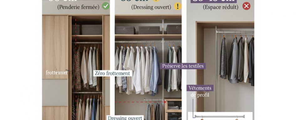 Quelle profondeur minimum pour un dressing avec penderie