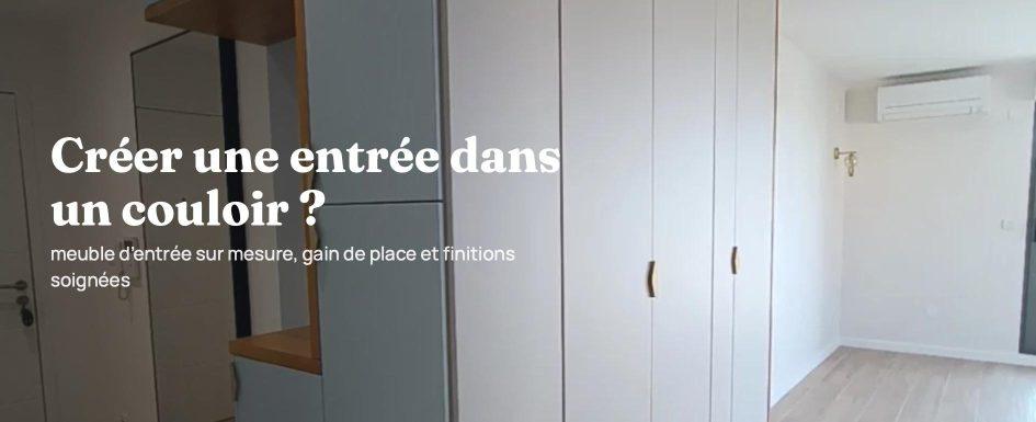 meuble d’entrée sur mesure, gain de place et finitions soignées