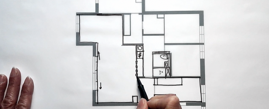 plan appartement 105m2 dessin calque suite parentale entree deportee