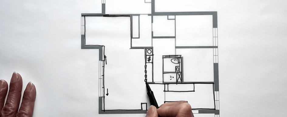 plan appartement 105m2 dessin calque suite parentale entree deportee