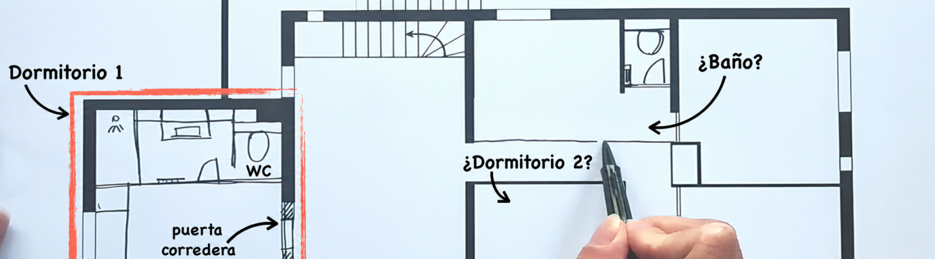Distribución de Planta Alta Crear 4 Dormitorios y 3 Baños en una Casa de 145 m²