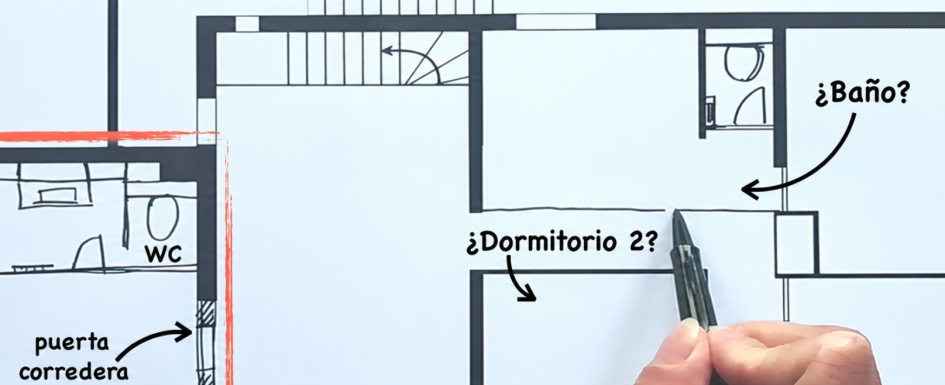 Distribución de Planta Alta Crear 4 Dormitorios y 3 Baños en una Casa de 145 m²