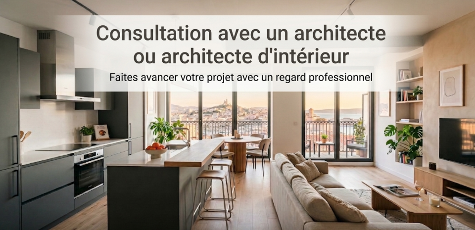 consultation en visio avec un architecte d'intérieur pour un projet de rénovation en copropriété
