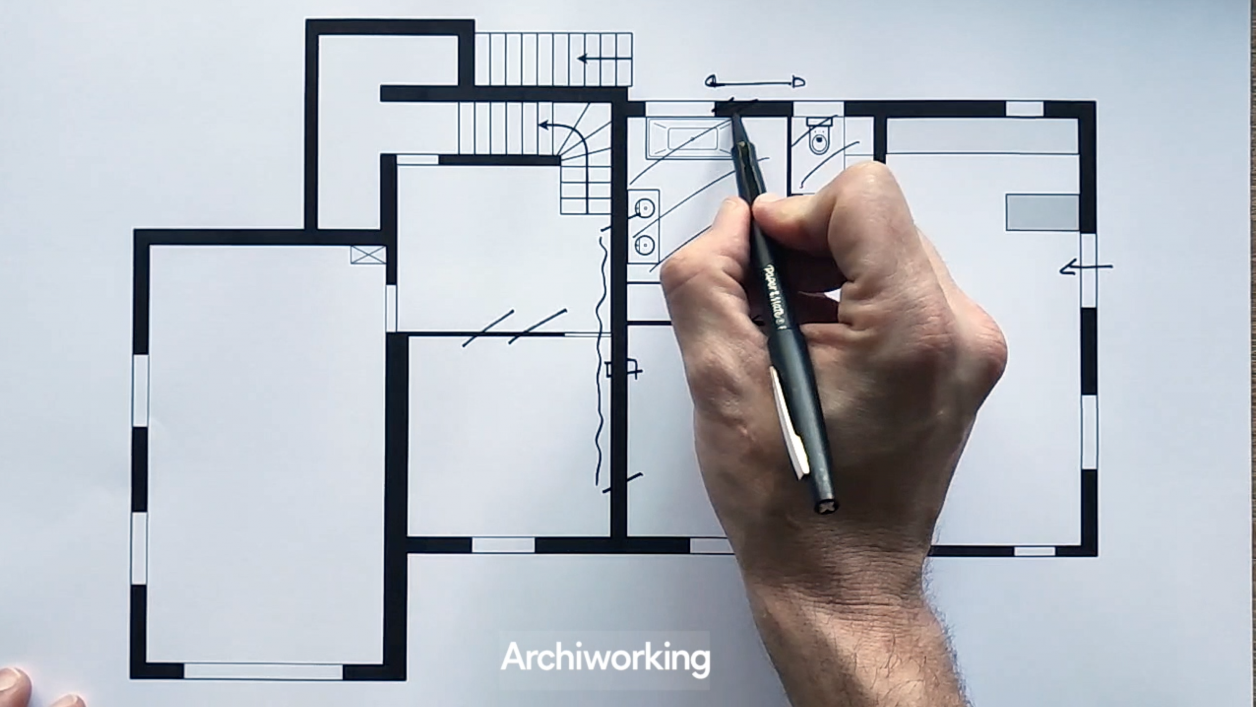 Modification fenêtre cuisine et dépose de cloison, chantier réunion de deux logements RDC
