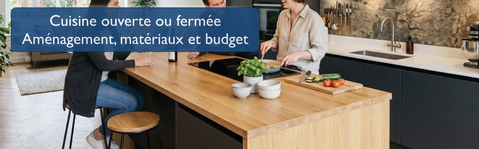 Cuisine ouverte ou fermée aménagement matériaux et budget par un architecte d'intérieur