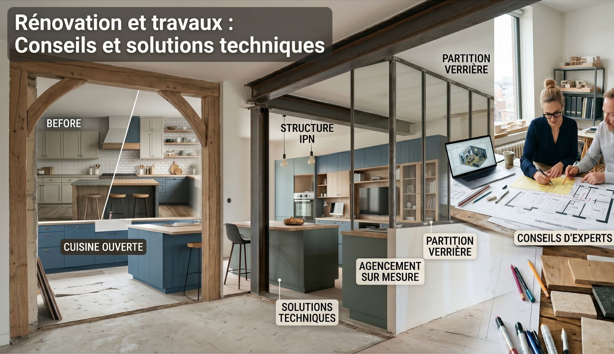 Rénovation et travaux : conseils et solutions techniques pour appartement et maison - Pétale de Carreaux