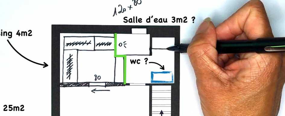 SDB + DRESSING dans 7m²