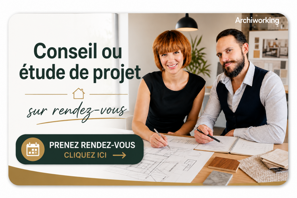 Réservez une consultation conseil avec ArchiWorking, architectes d'intérieur