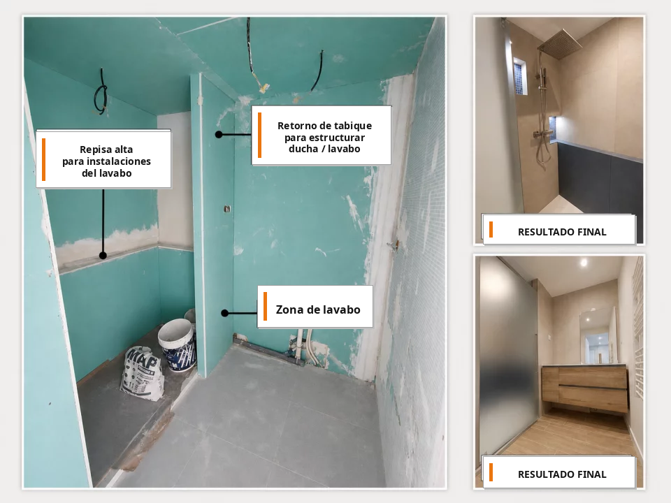 reforma bano instalaciones lavabo ducha resultado final es