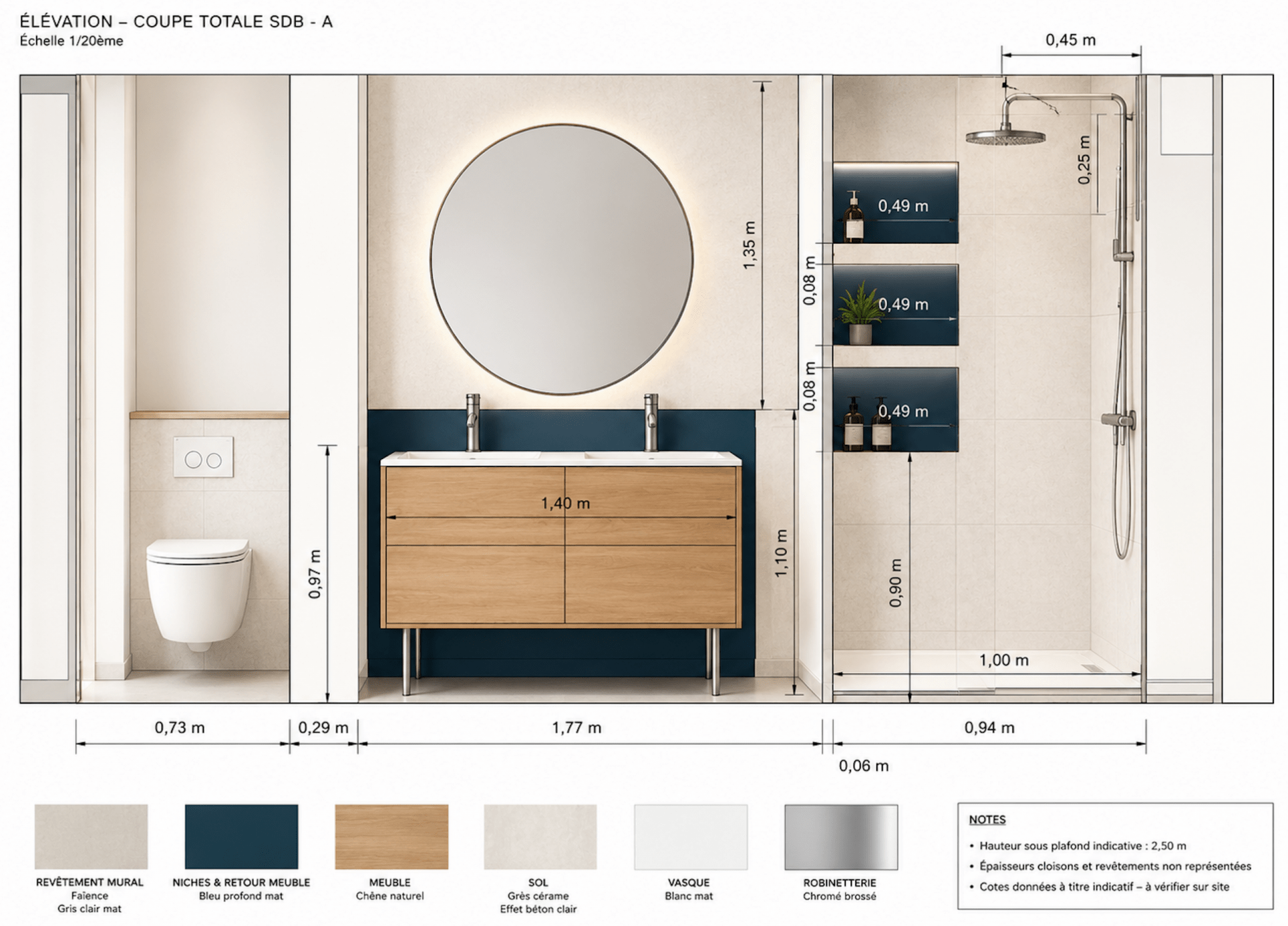 salle de bain 8,5m wc et douche0