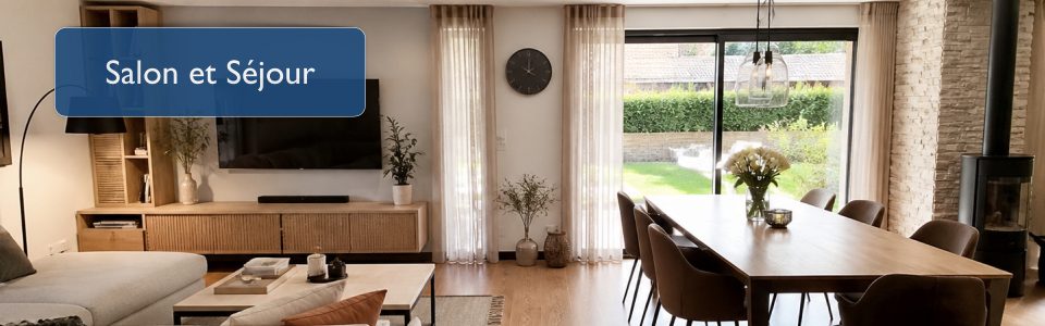 Salon et séjour : aménagement, circulation et conception par architecte d'intérieur - Pétale de Carreaux