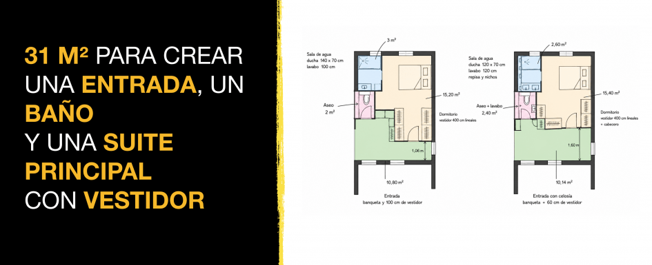 2 escenarios en plano