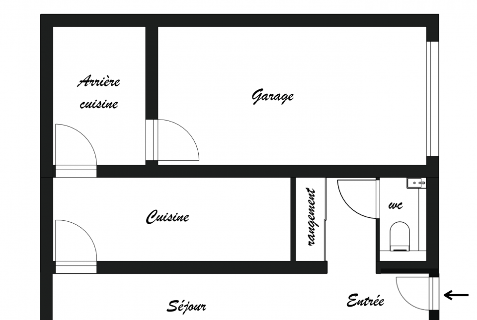 plan etat existant garage avant transformation en suite parentale 14m2 960x572 plan etat existant garage avant transformation en suite parentale 14m2 960x572