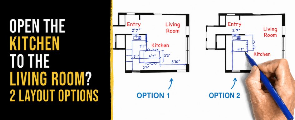 kitchen to living room ?