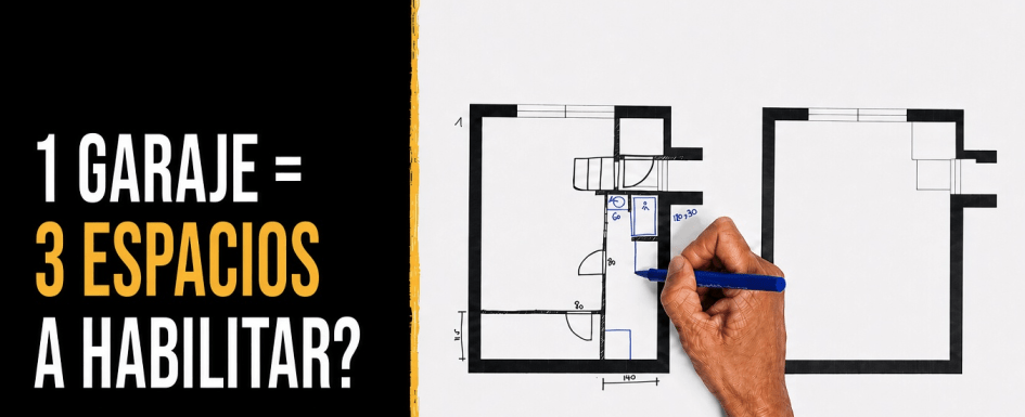 Cómo convertir un garaje de 23 m² en suite principal con baño, lavadero y almacenaje