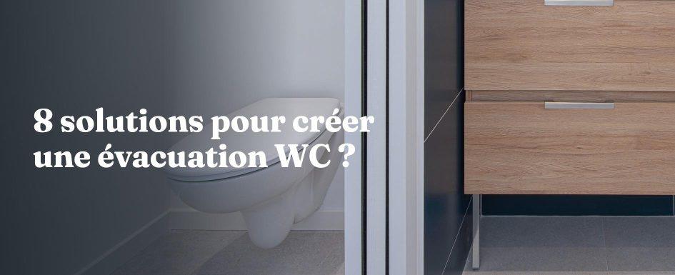 8 solutions pour créer une évacuation WC : WC suspendu et meuble vasque bois