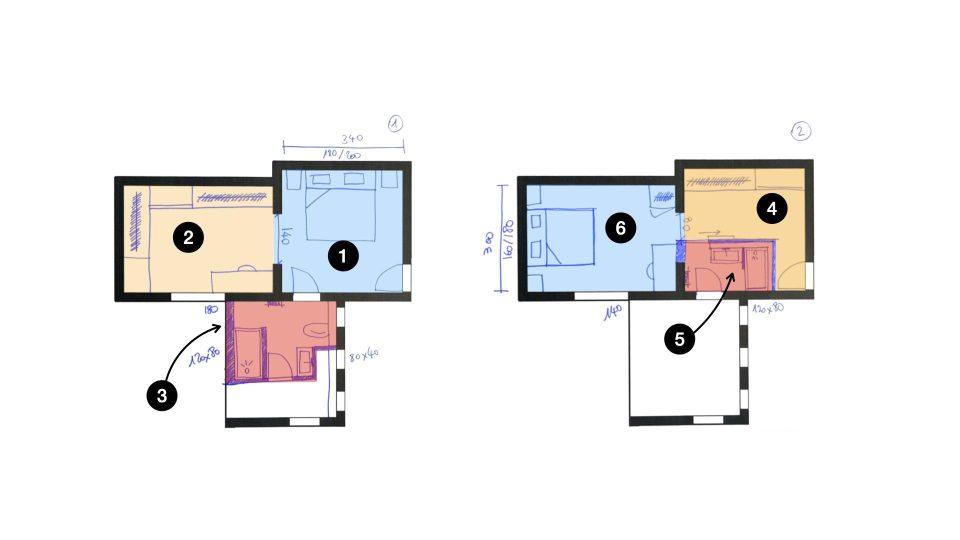 Comparaison de deux zonings pour créer une suite parentale avec ou sans agrandissement